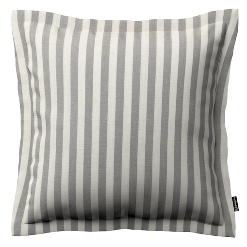 Poszewka Mona na poduszkę 45x45 szaro-białe pasy (1,5cm)