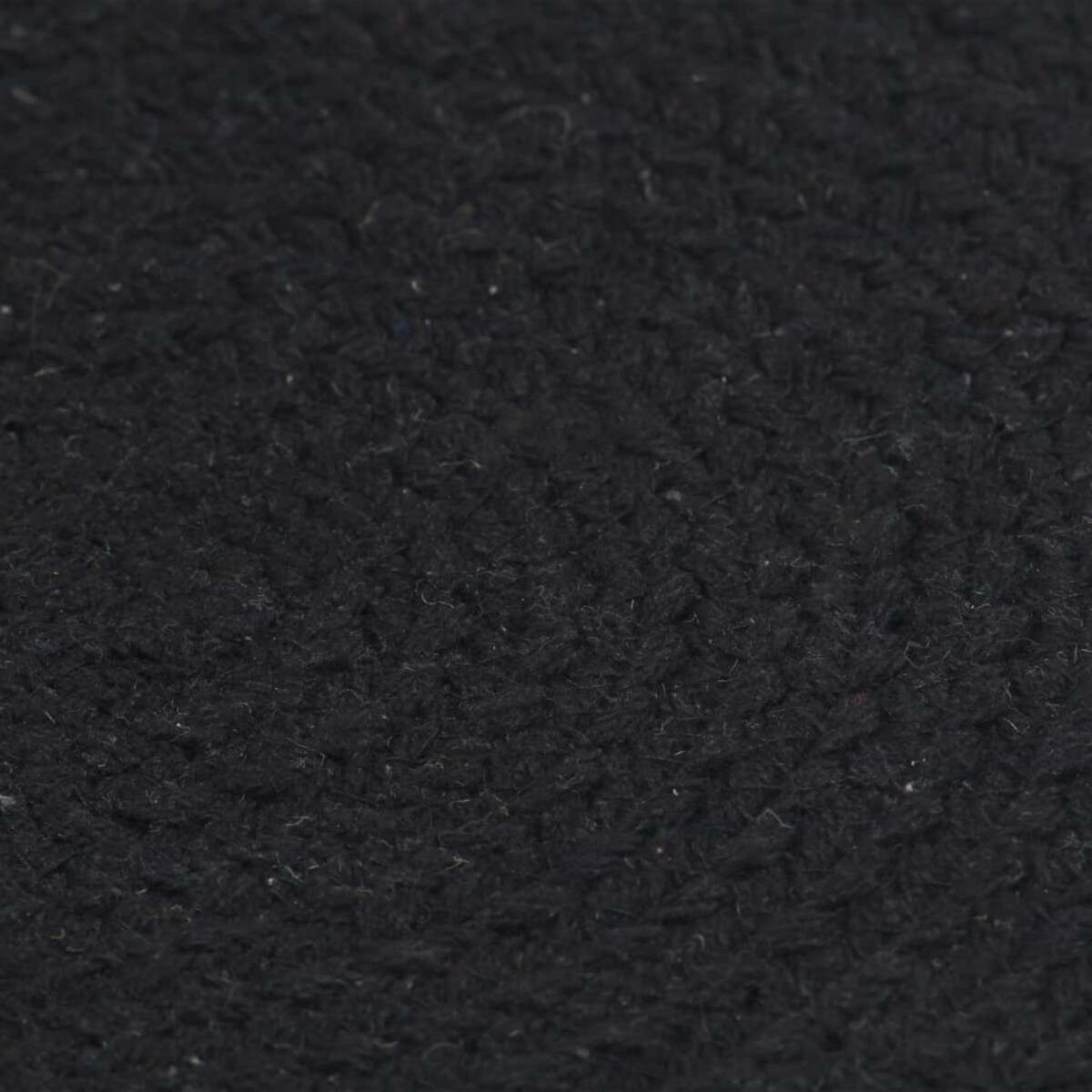 vidaXL Maty na stół, 4 szt., gładkie, czarne, 38 cm, okrągłe, bawełna