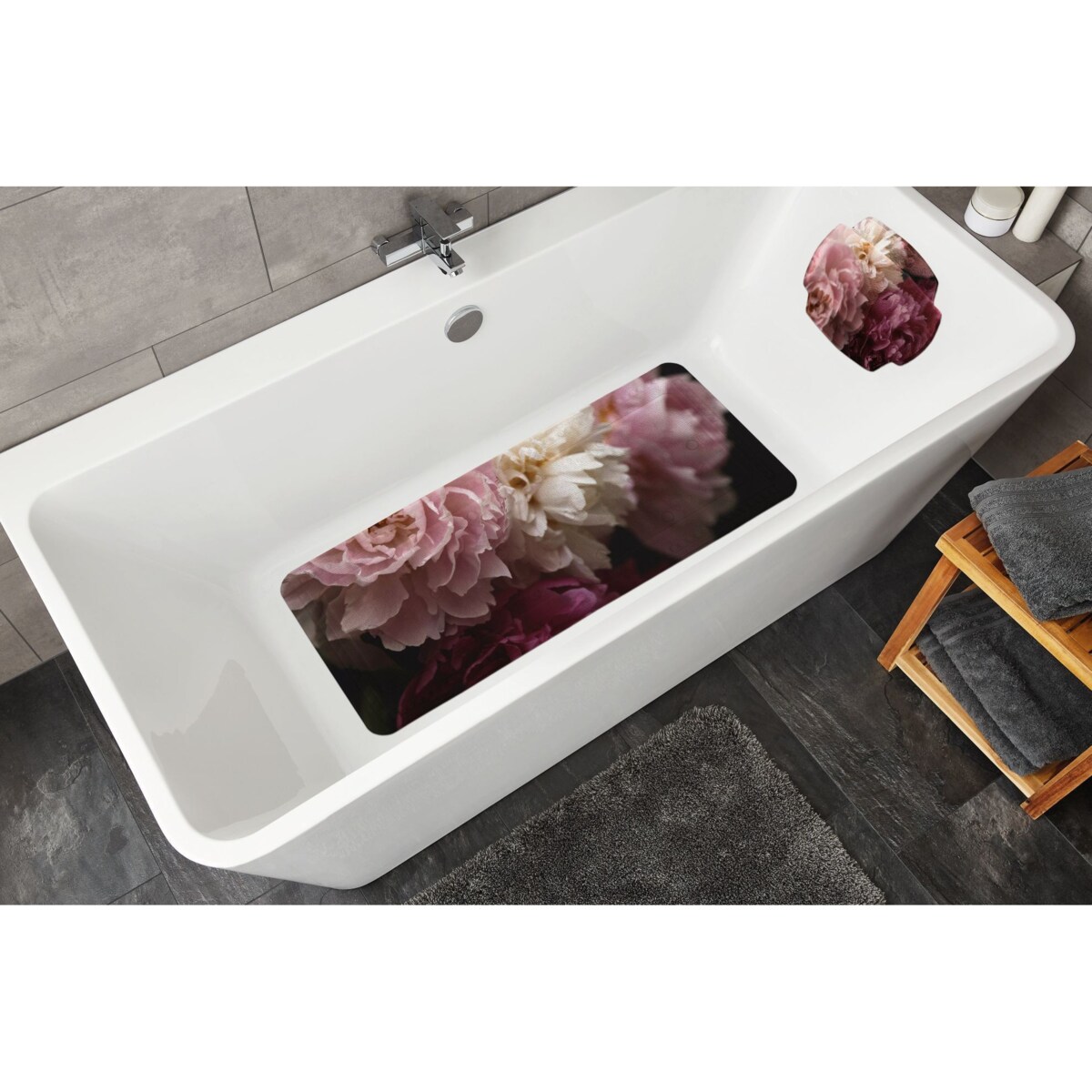 Kleine Wolke Rosemarie Poduszka do wanny bordowy 32x 22 cm