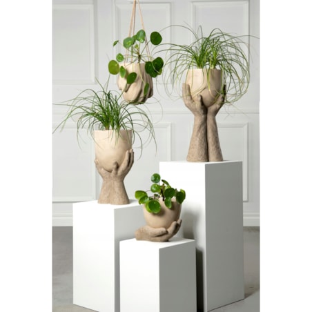 DONICA WISZĄCA DŁONIE beżowa śr. 17cm