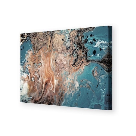 Obraz na płótnie Puring Blue&Gold, 70 x 100 cm