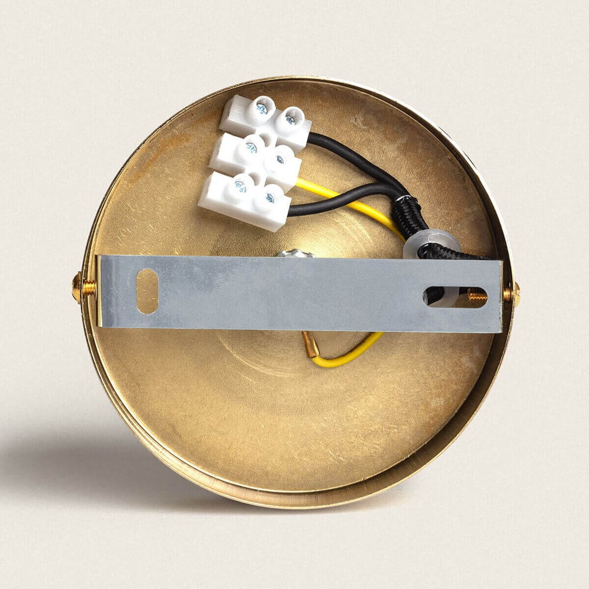 Wisząca lampa kula Lazzur ABR-LWL-E27 Abruzzo metal szkło biały złoty