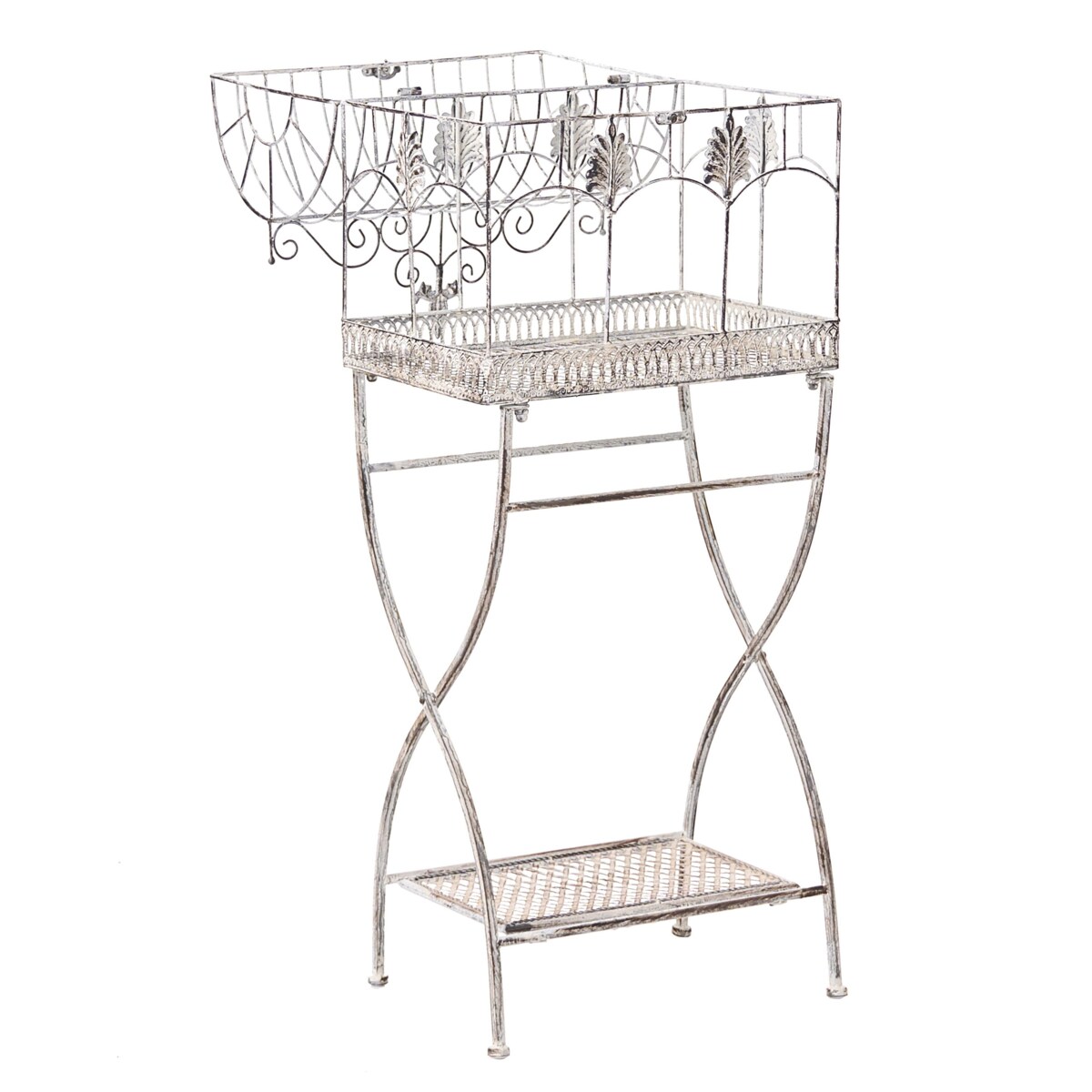 Zestaw 2 regałów z półkami SICILY Metal 43/37 cm 30/27 cm Szary