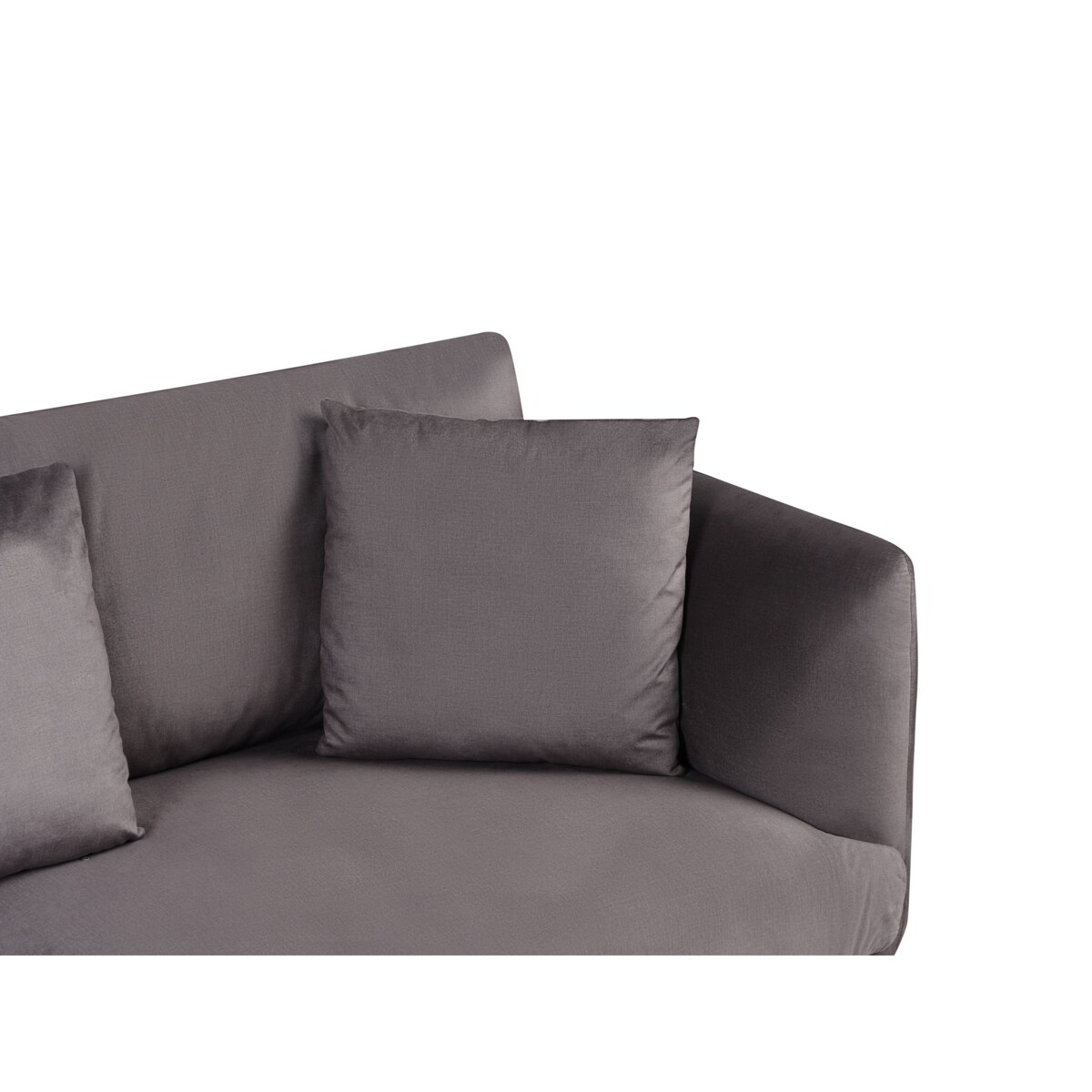 Sofa 3-osobowa welurowa beżowoszary BODUM