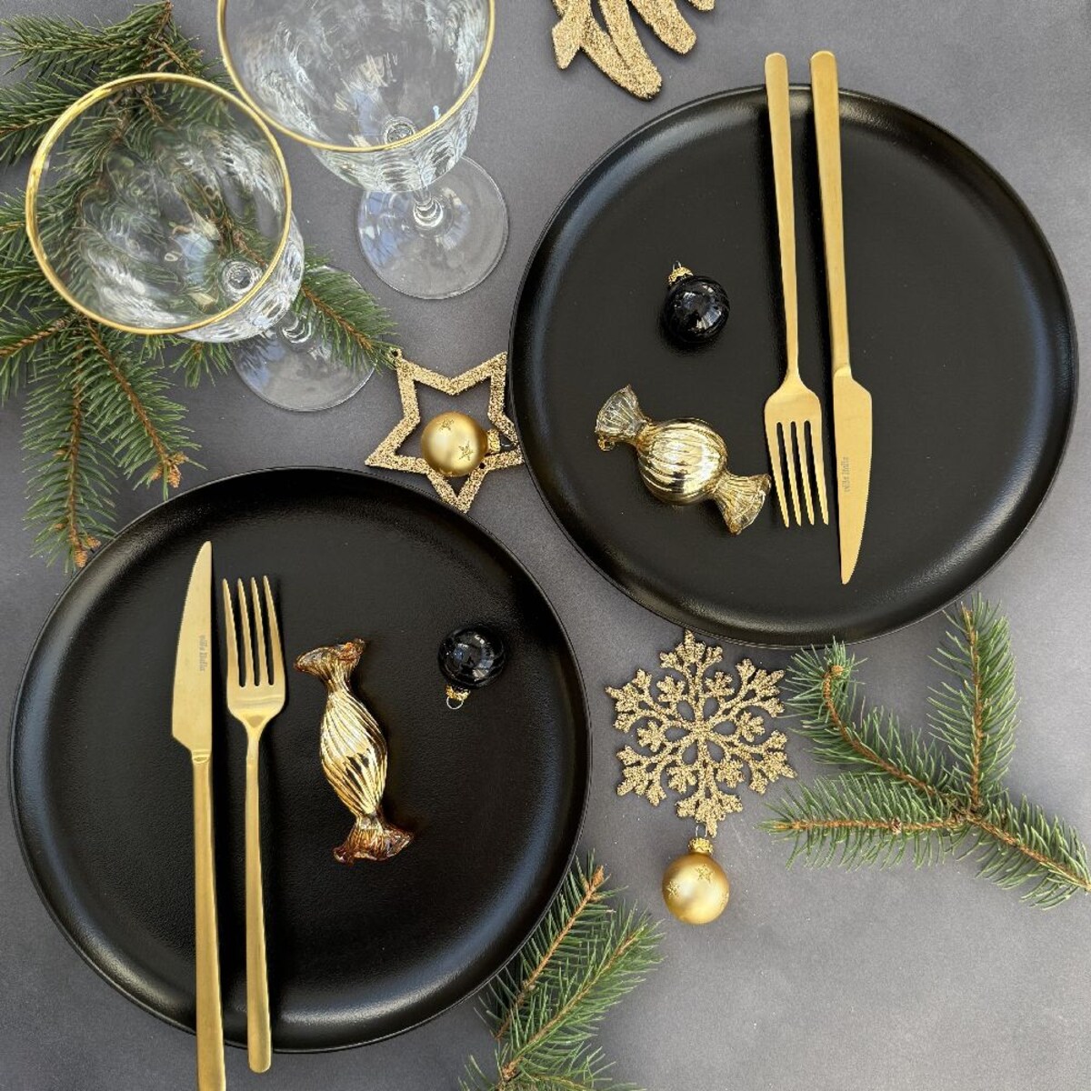 VILLA ITALIA Bombka szklana CUKIEREK gold 9 cm