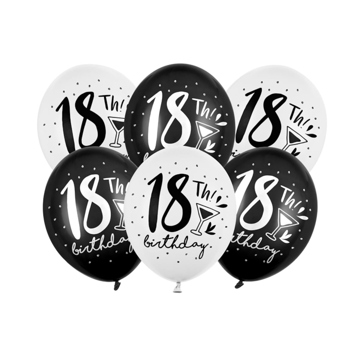 Balony 30cm, 18th! birthday, mix (1 op. / 50 szt.)