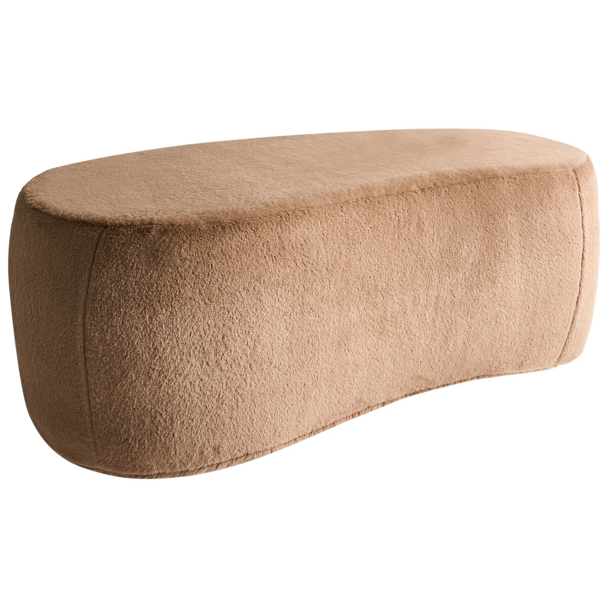Puf BAYARD Sztuczne futro Jasnobrązowy 115 x 56 x 43 cm