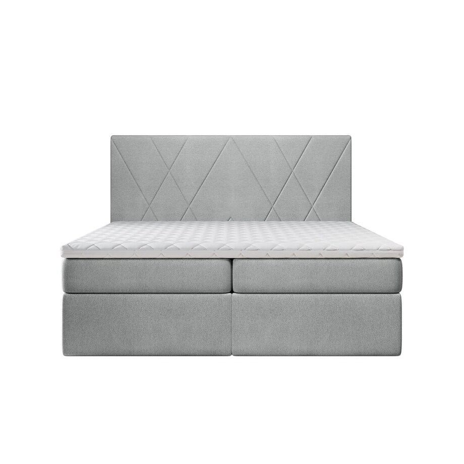 Łóżko kontynentalne ALLIE 120x200 z pojemnikiem, Szary, tkanina Megan 365