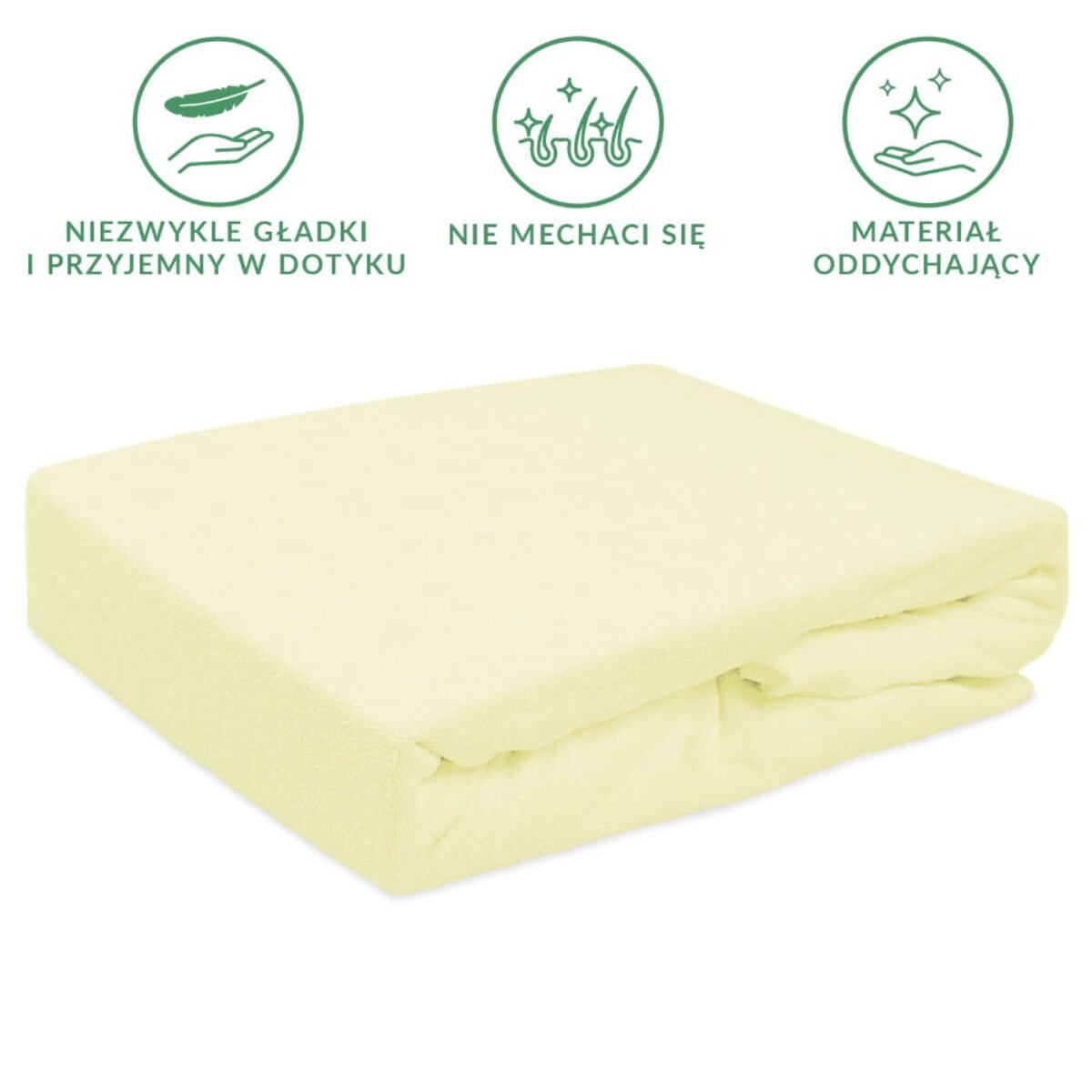 Prześcieradło frotte z gumką 60x120 kolor krem