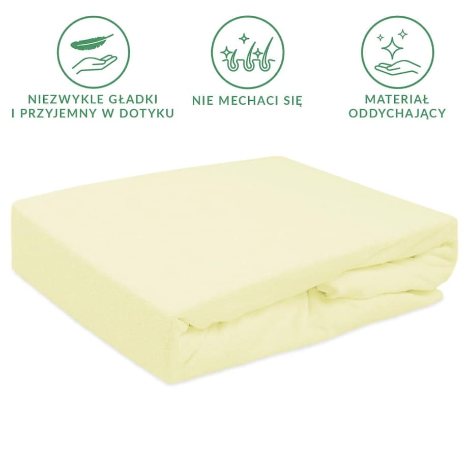Prześcieradło frotte z gumką 60x120 kolor krem