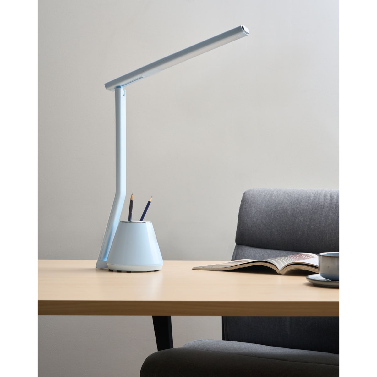 Lampa biurkowa LED DENEB Ze ściemniaczem Błękitny