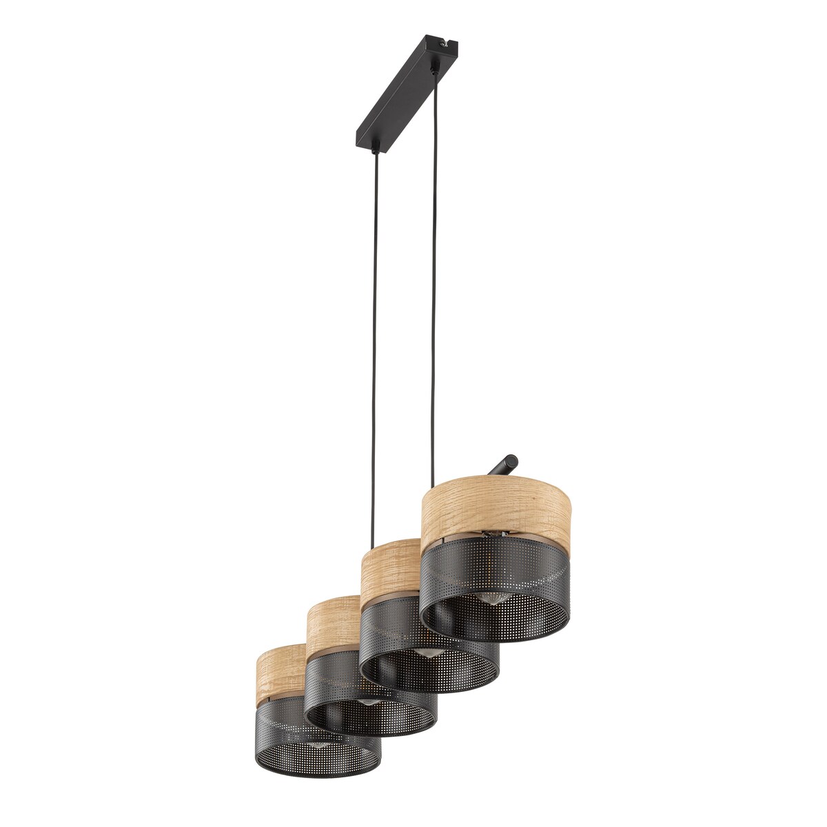 Lampa wisząca TK Lighting NICOL 4802 czarno-beżowa 4xE27 regulowana wysokość nad stół do salonu jadalni kuchni