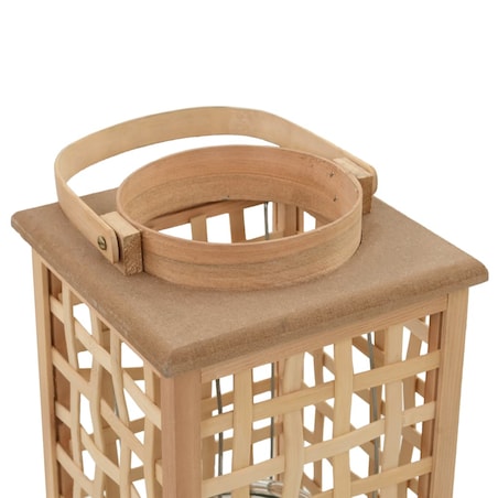 vidaXL Wiszący lampion na świece, bambusowy, naturalny