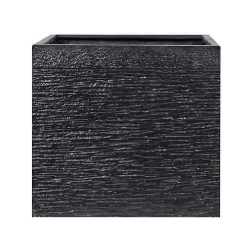 Doniczka kwadratowa 50 x 50 x 46 cm czarna PAROS