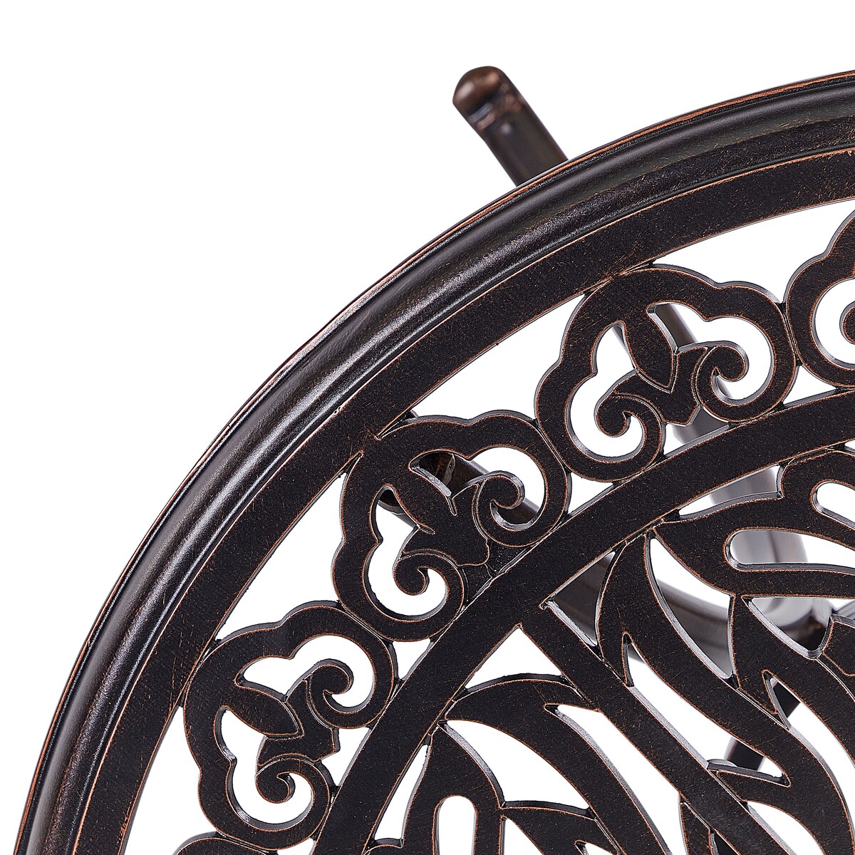 Stolik bistro ANDALO 68 cm 68 cm Metal Brązowy