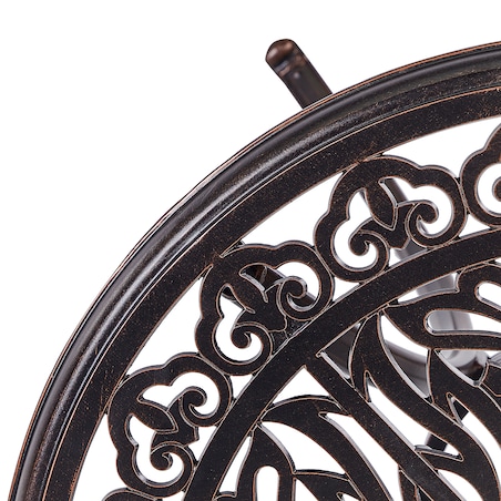 Stolik bistro ANDALO 68 cm 68 cm Metal Brązowy