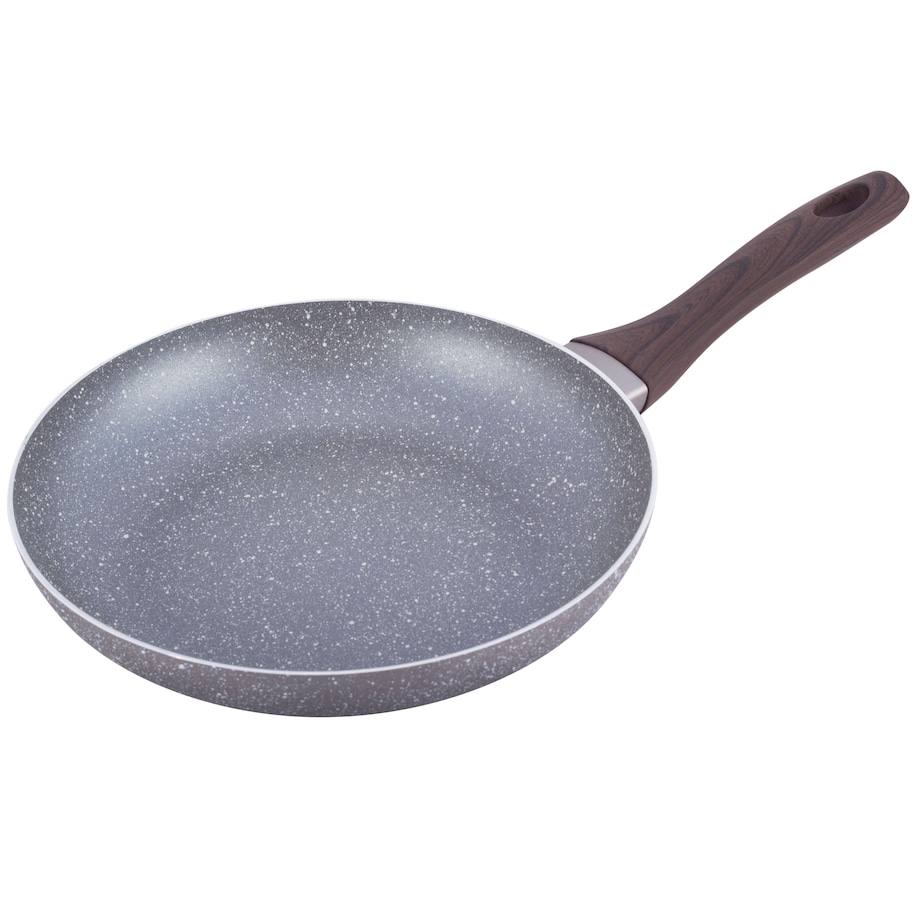 Patelnia granitowa 26cm z uchwytem imitacja drewna KAMILLE