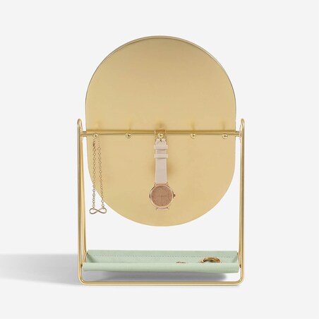 Lusterko Stackers zielono-złote z organizerem na biżuterię