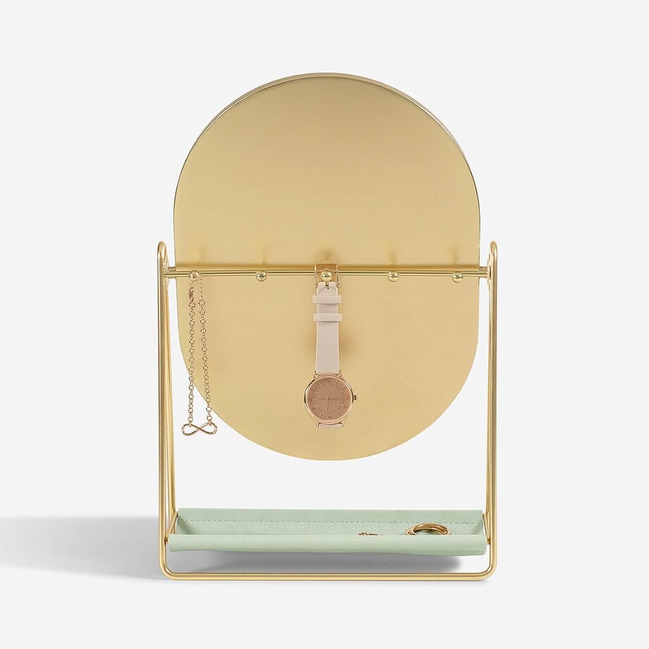 Lusterko Stackers zielono-złote z organizerem na biżuterię