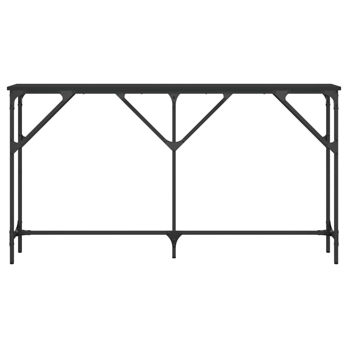 vidaXL Stolik konsolowy, czarny, 140x23x75 cm, materiał drewnopochodny
