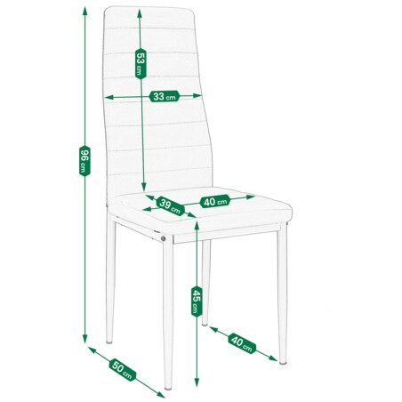 4 x Krzesło VERUM szare ekoskóra