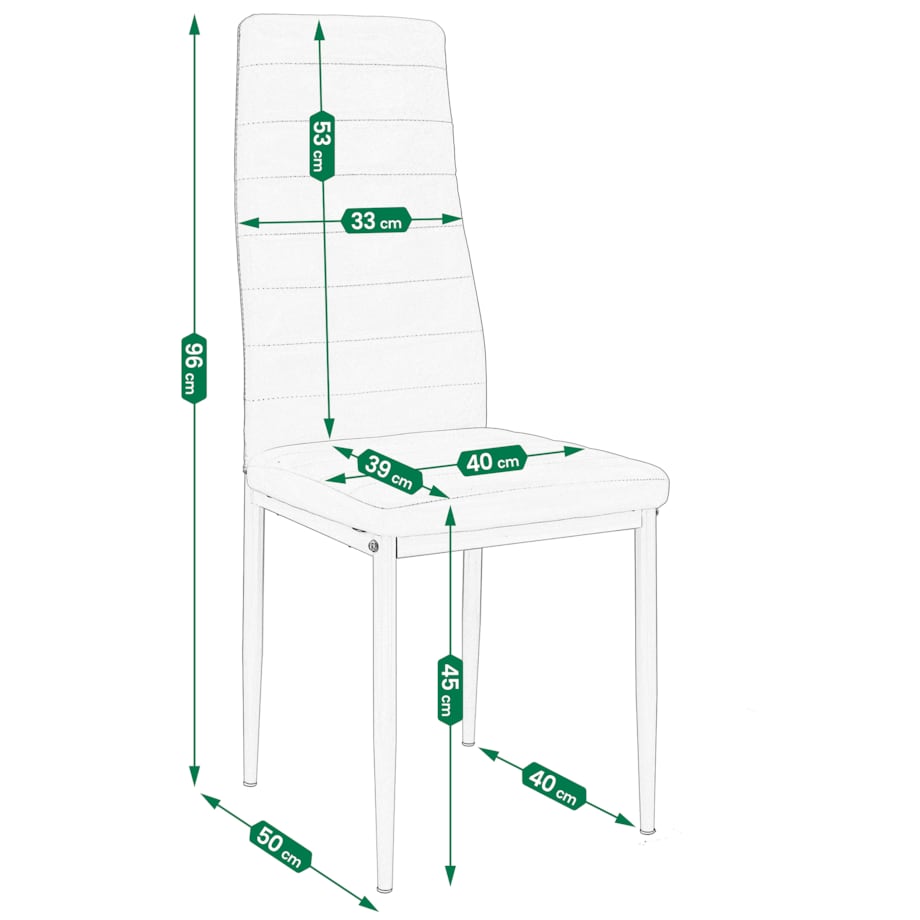 4 x Krzesło VERUM szare ekoskóra