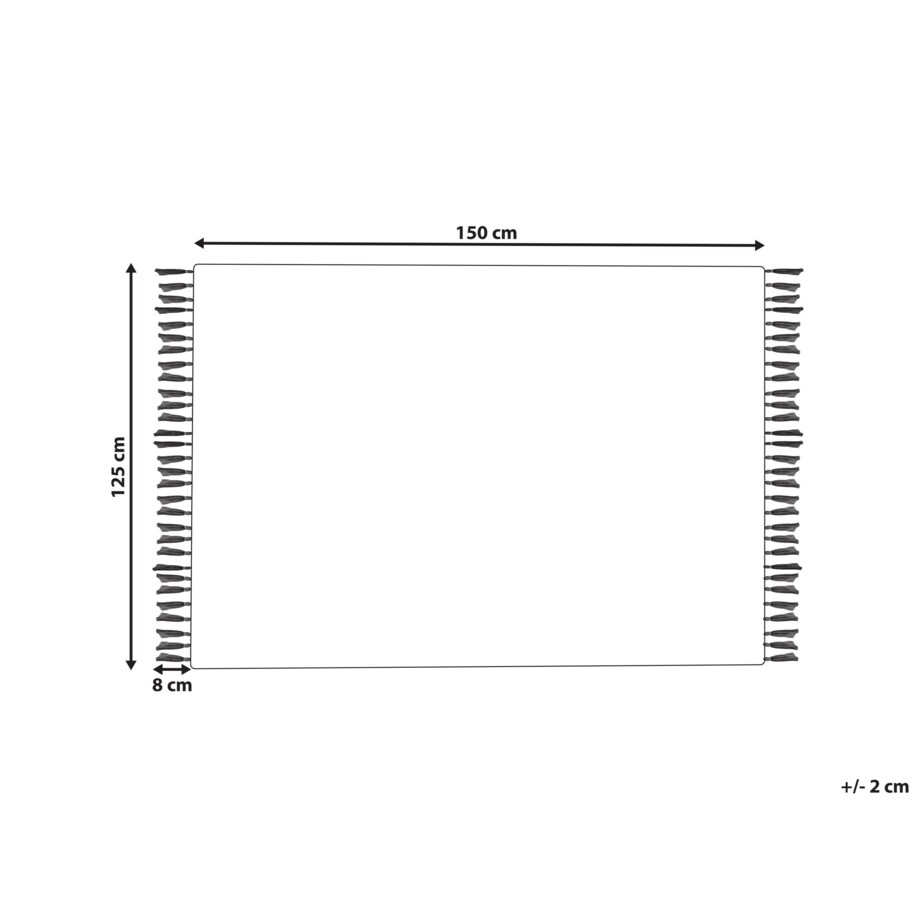 Bawełniany koc 125 x 150 cm szaro-żółty LAPU
