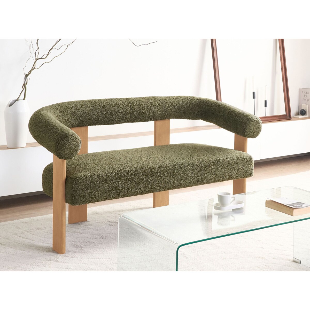Sofa ILBRO Boucle Zielony dla 2 osób