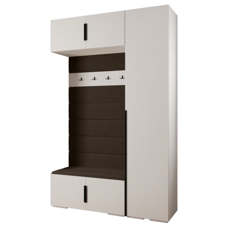 Garderoba do przedpokoju INOVA 1 Z19 biały+czarny+manila04