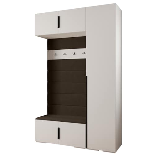 Garderoba do przedpokoju INOVA 1 Z19 biały+czarny+manila04