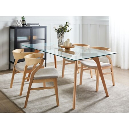 Stół do jadalni szklany 180 x 90 cm HUDSON