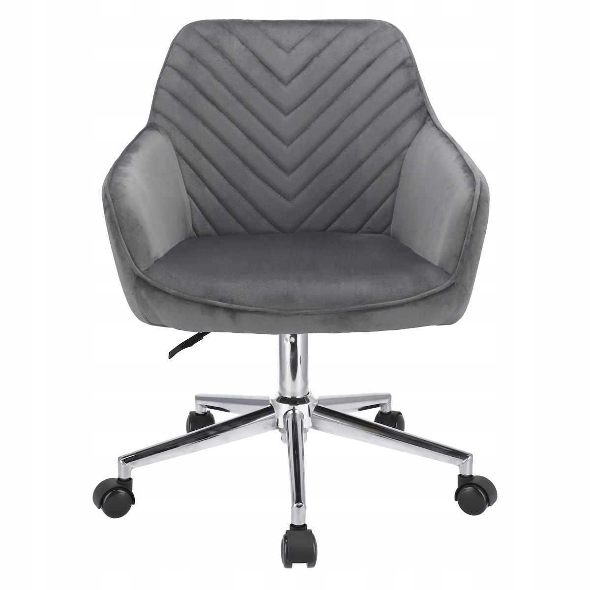 Fotel NAPOLI szary na srebrnej stopie