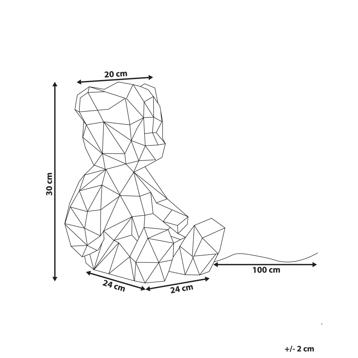 Dekoracja LED Miś HADAR Kolorowy