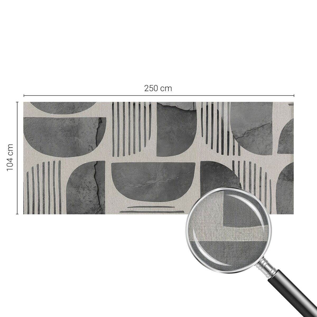 Fototapeta samoprzylepna 250x104 cm - Kształty geometryczne, tapeta ścienna szara