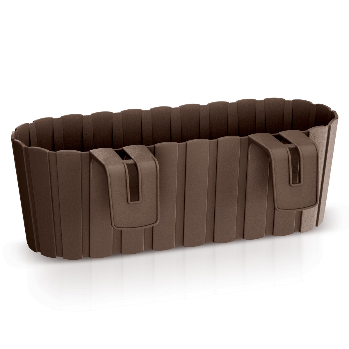 Skrzynka Balkonowa Donica Ogrodowa 38,3 Cm Do Powieszenia Brązowa