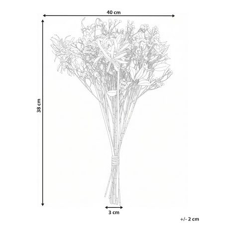 Bukiet sztucznych kwiatów VEIROS 38 cm Biały