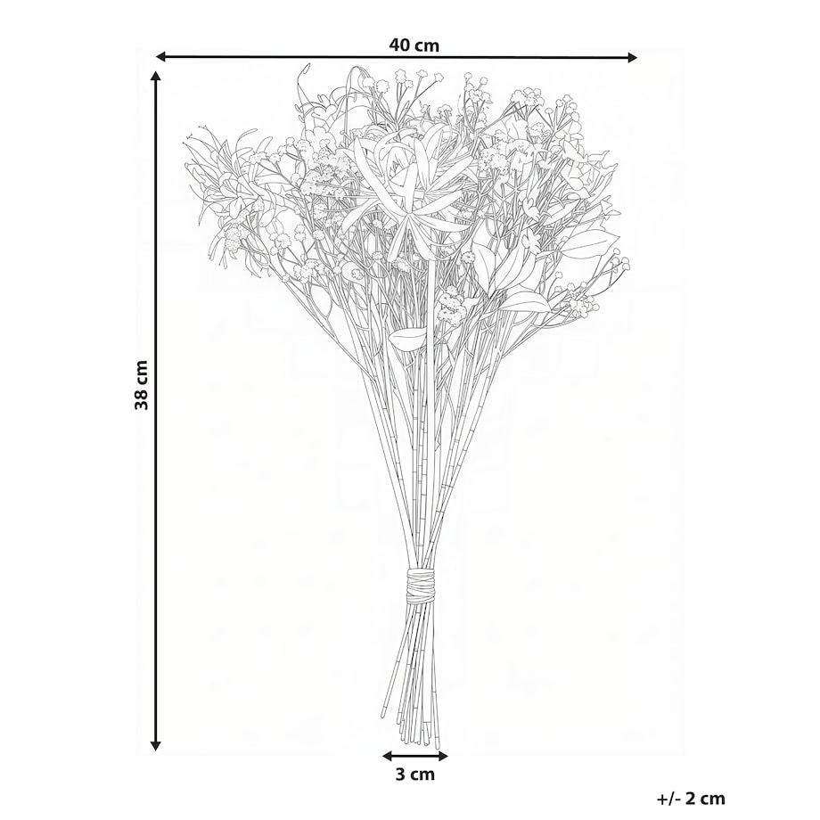 Bukiet sztucznych kwiatów VEIROS 38 cm Biały