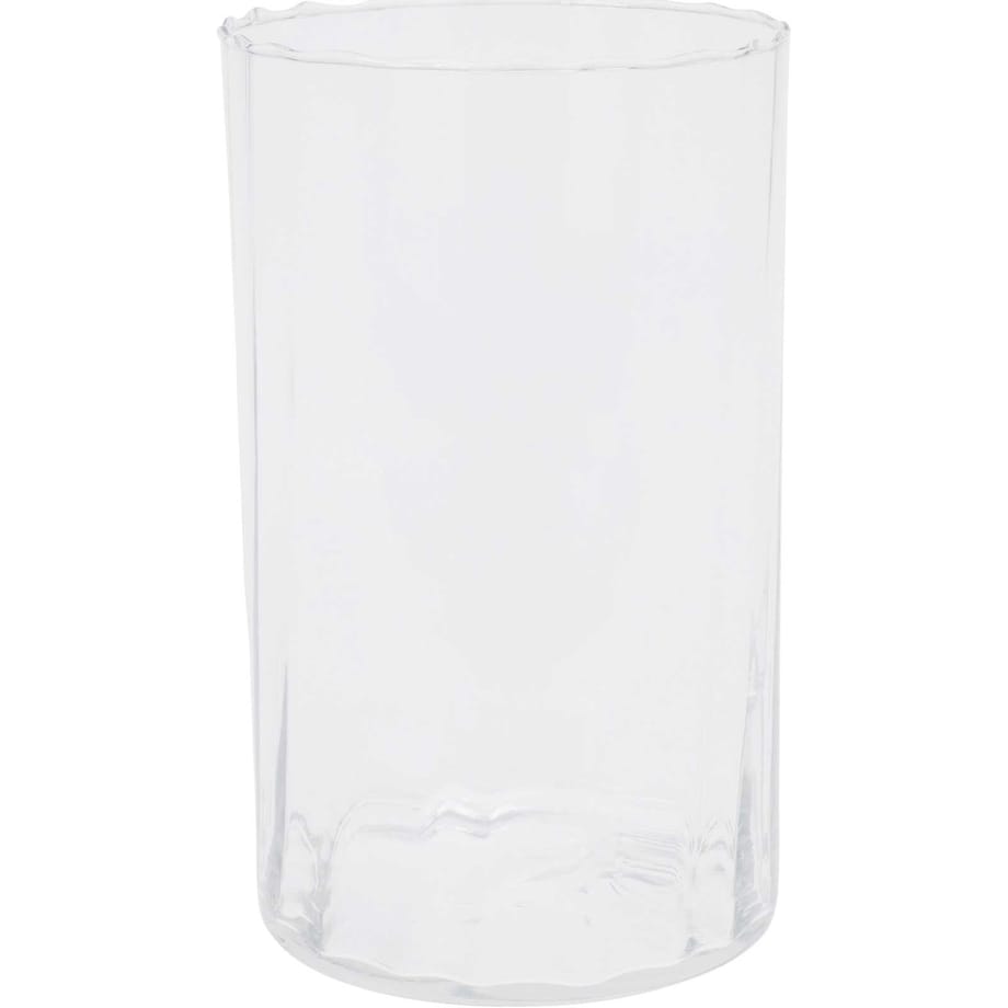 Cylindryczny wazon szklany, Ø 13 x 22 cm