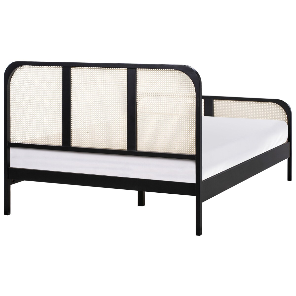 Łóżko Drewno sosnowe GONFARON 140 x 200 cm Czarny