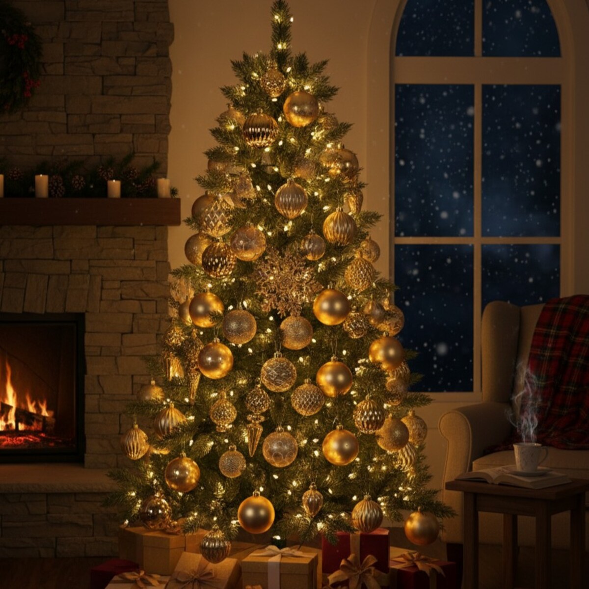 Zestaw ozdób świątecznych, 57 szt.