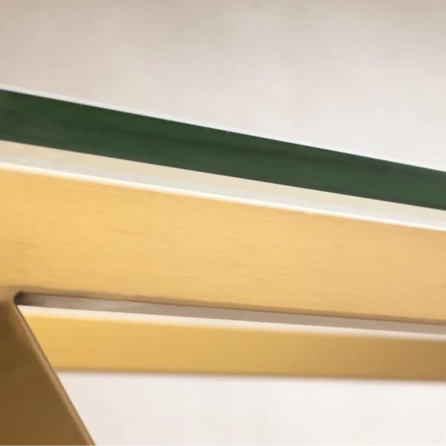 Stolik prostokątny Grand GR-C1606BR Cosmolight mosiądz przezroczysty