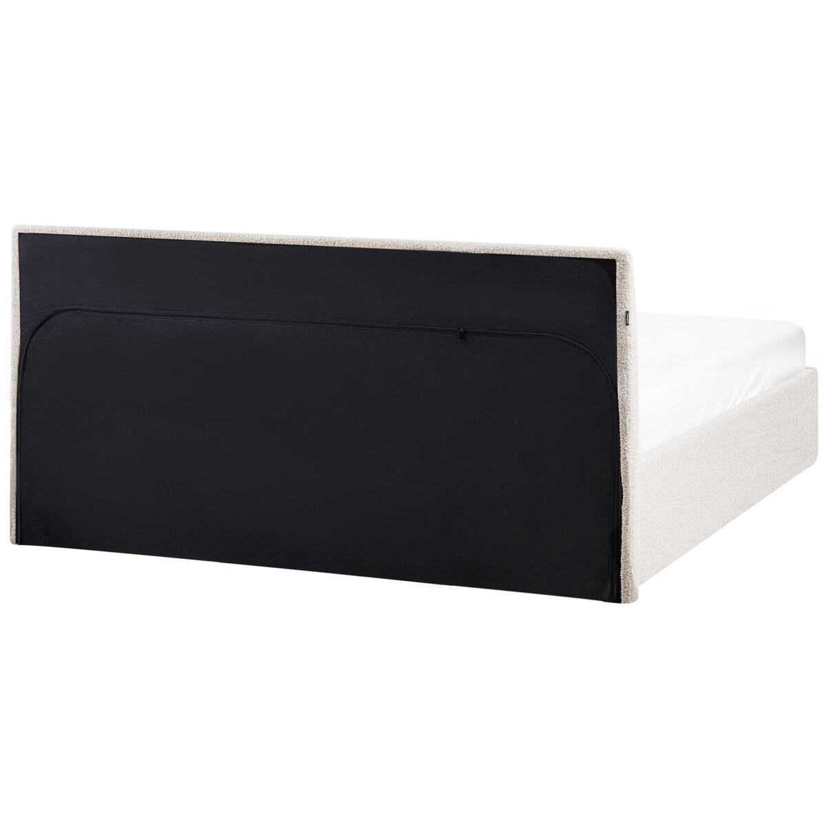 Łóżko z pojemnikiem Boucle ORBEY 140 x 200 cm Złamana biel