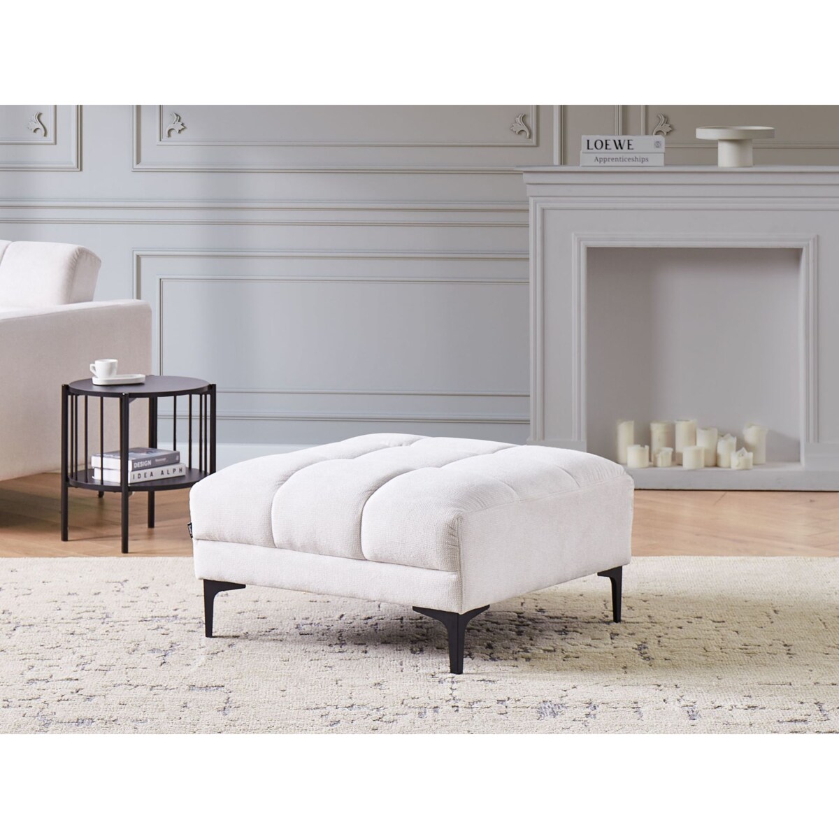 Otomana ALNES Złamana biel