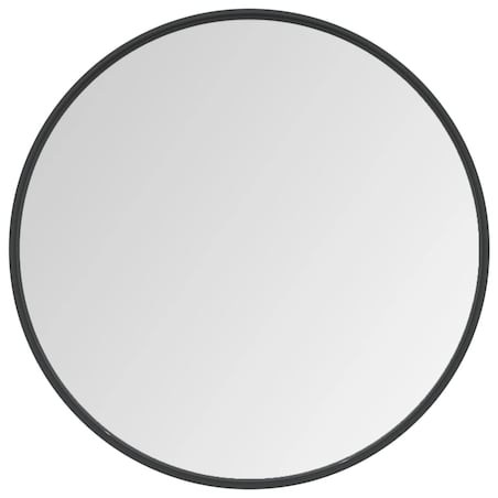vidaXL Lustro ścienne, czarne, 60 cm