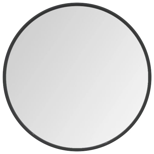 vidaXL Lustro ścienne, czarne, 60 cm