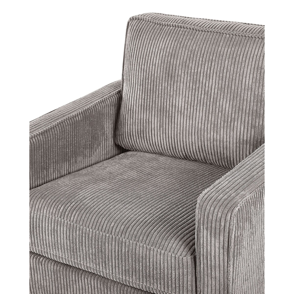 Fotel sztruksowy szary VIND