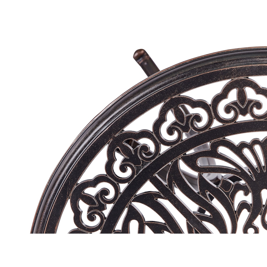 Stolik bistro ANDALO 68 cm 68 cm Metal Brązowy
