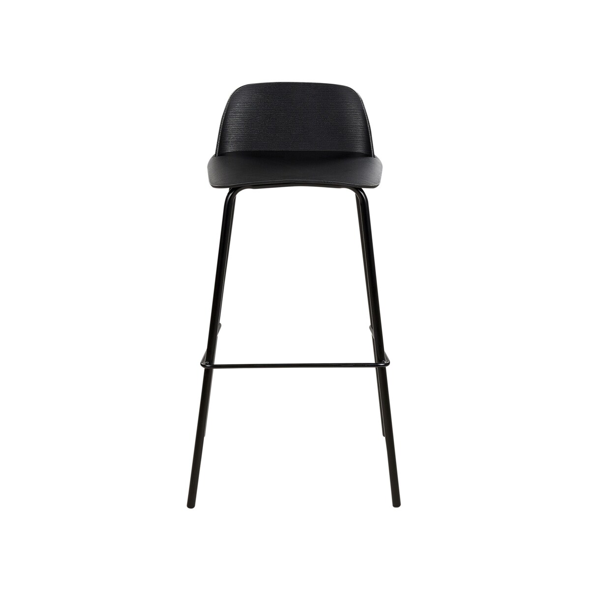 Zestaw 4 krzeseł barowych czarny MORA