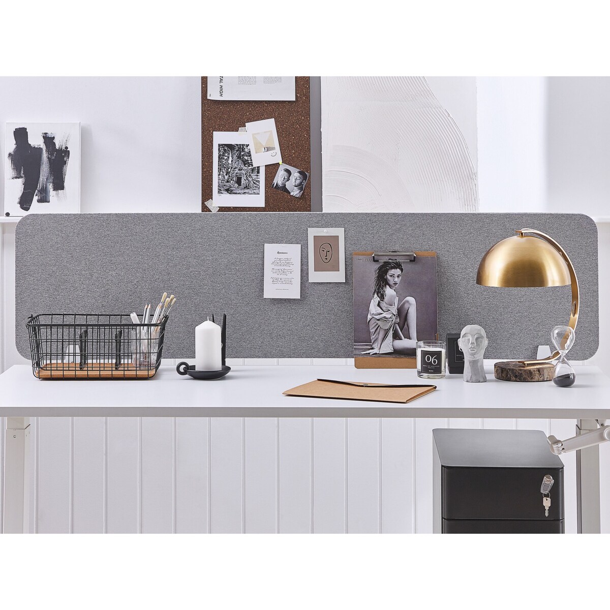 Przegroda biurkowa 160 x 40 cm Różne rozmiary