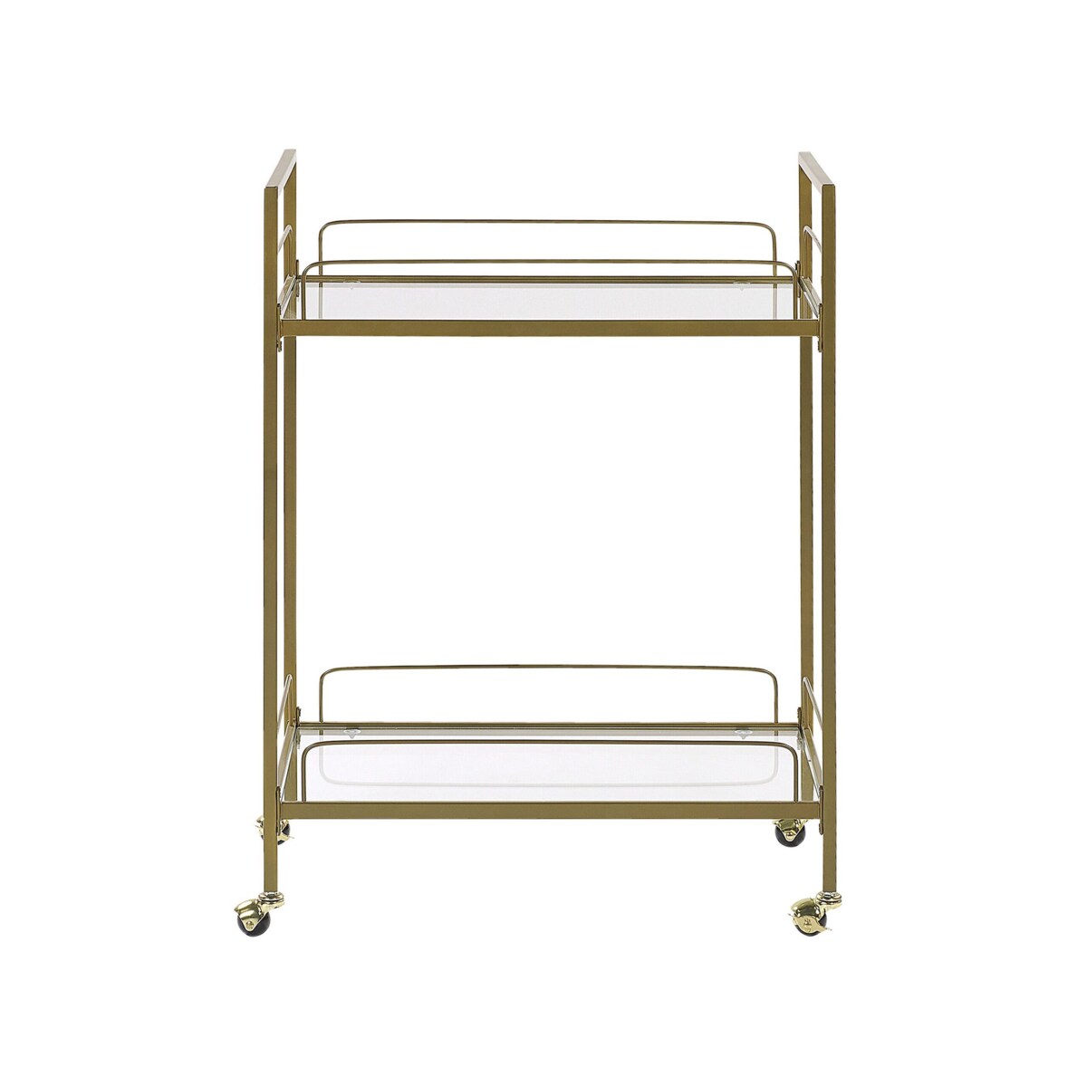 Metalowy wózek kuchenny 2-poziomowy złoty VENETA